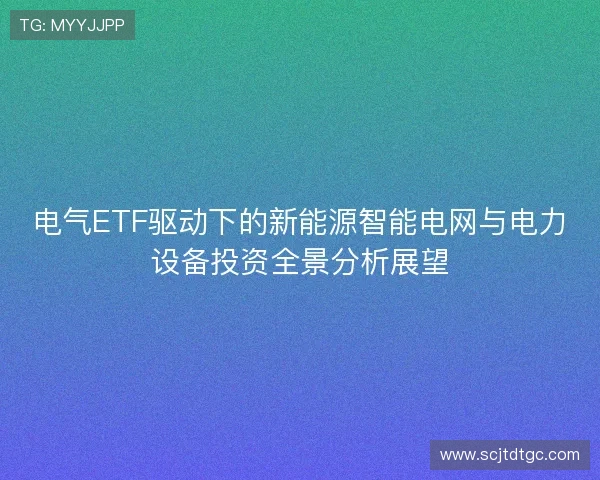 电气ETF驱动下的新能源智能电网与电力设备投资全景分析展望 电气ETF驱动下的新能源智能电网与电力设备投资全景分析展望